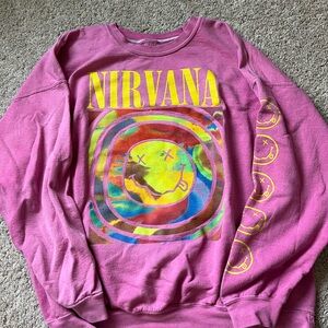 Urban Outfitters NIRVANA Pink sweatshirt size S/M